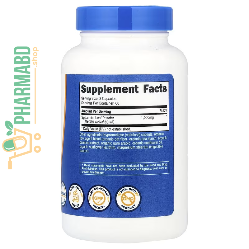 Nutricost, Spearmint Leaf, 120 Capsules