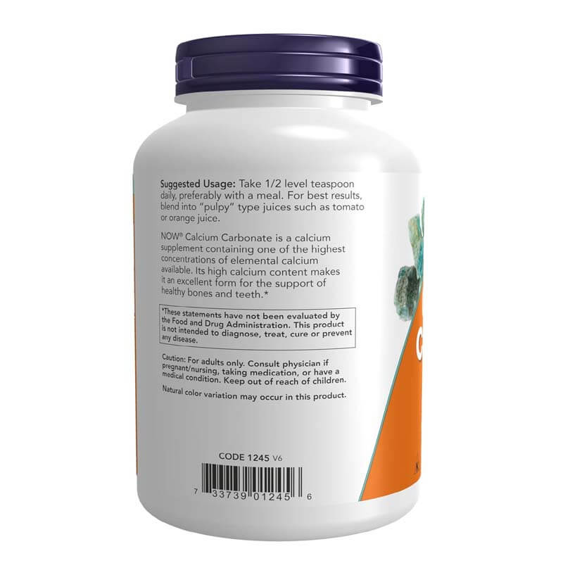 NOW Foods, Calcium Carbonate Pure Powder, 12 oz 340 grams