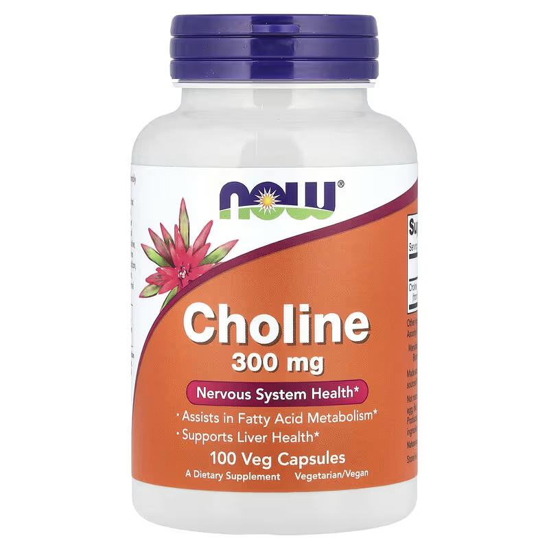 NOW Foods, Choline 300 mg , 100 Veg Caps