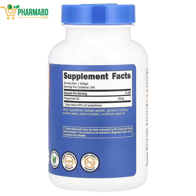 Nutricost Peppermint Oil, 50 mg, 240 Softgels