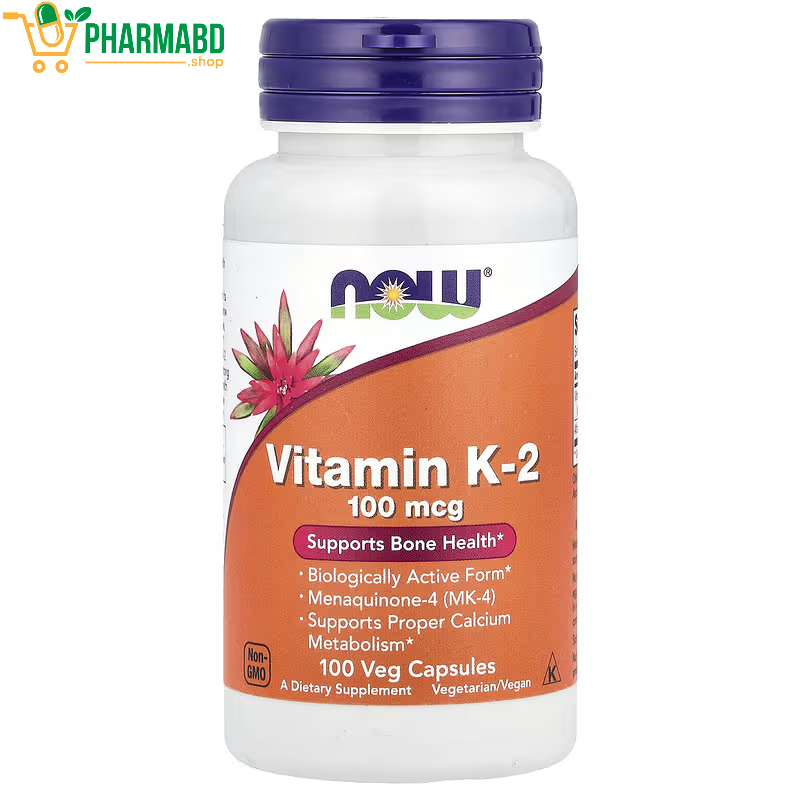 NOW Foods, Vitamin K-2, 100 mcg, 100 Veg Capsules