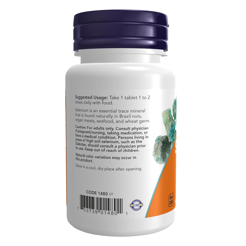 NOW Foods Selenium (L-Selenomethionine) 100 mcg, 100 Tablets