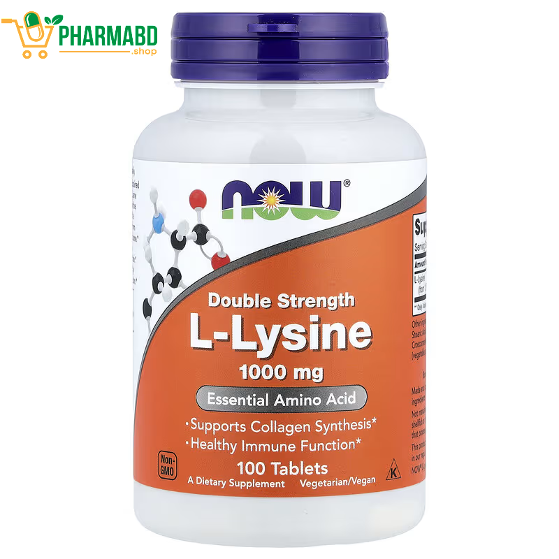 NOW Foods, L-Lysine, 1,000 mg, 100 Tablets