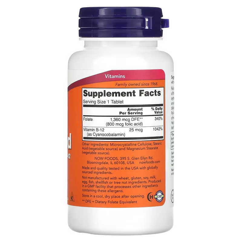 NOW Foods, Folic Acid, 250 Tablets