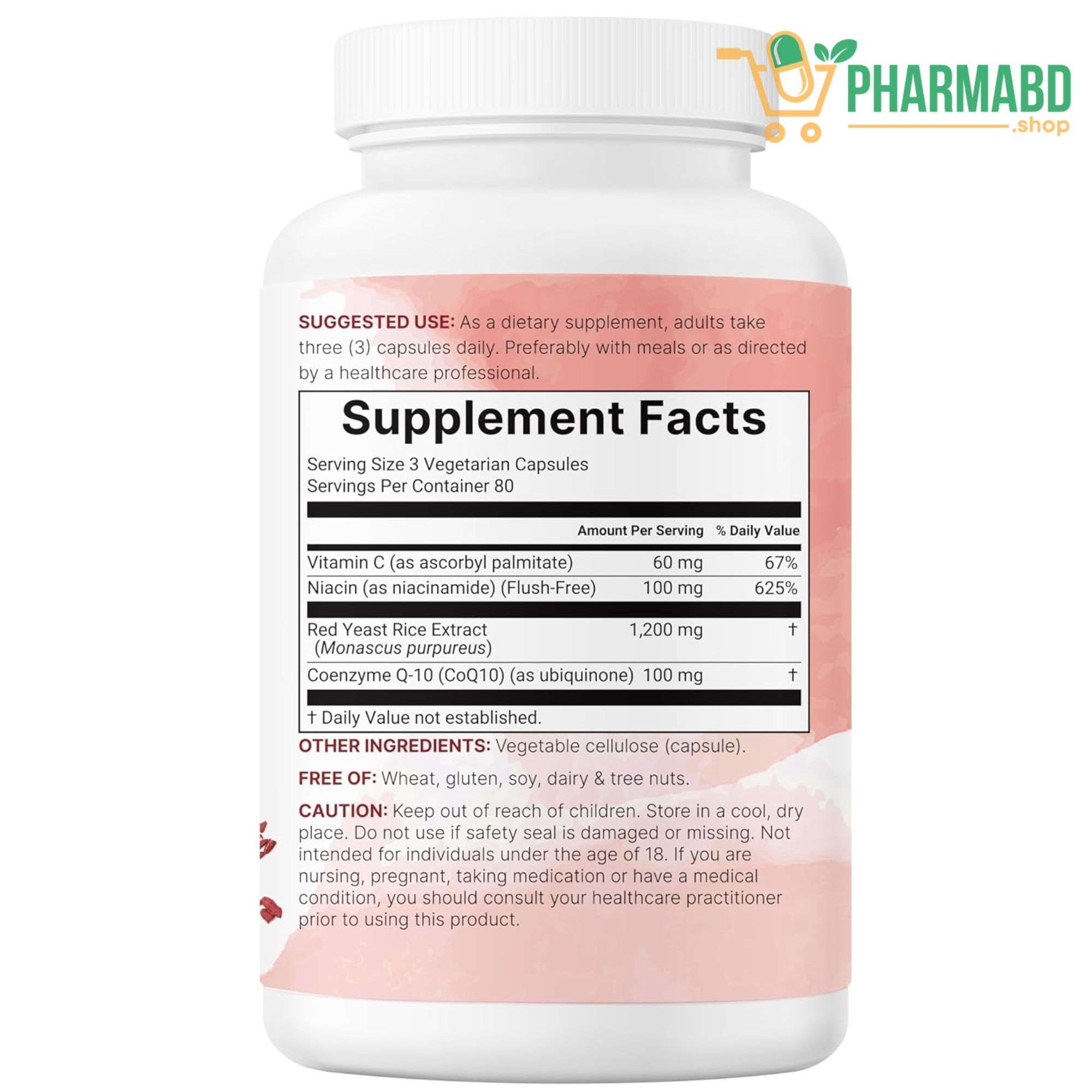 Micro Ingredients Red Yeast Rice With CoQ10 & Niacin, 240 Veg Capsules