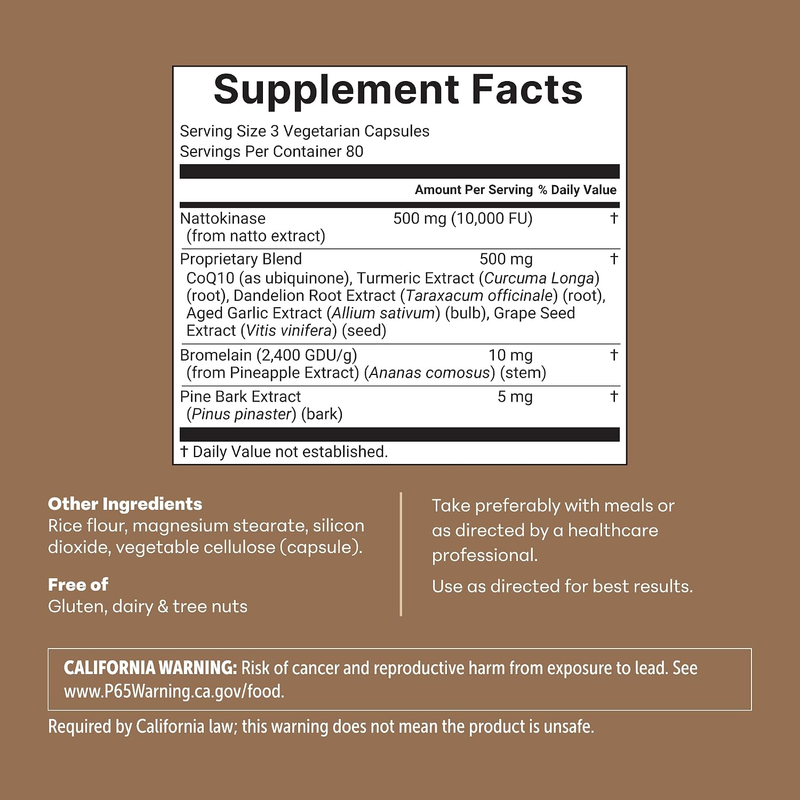 Micro Ingredients Nattokinase 10,000 FU, 240 Veggie Capsules