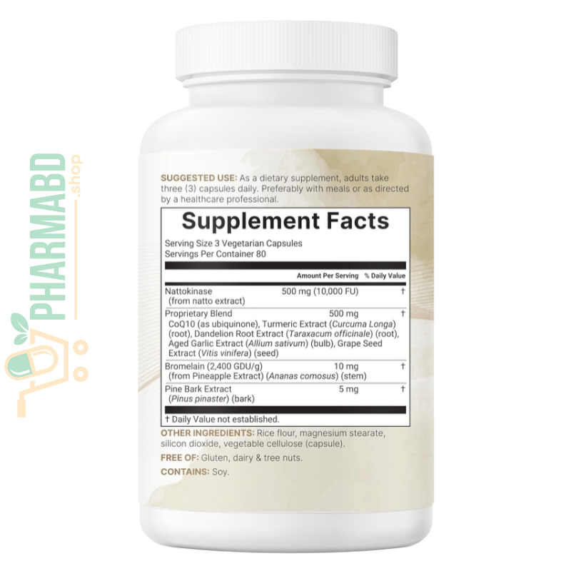 Micro Ingredients Nattokinase 10,000 FU, 240 Veggie Capsules