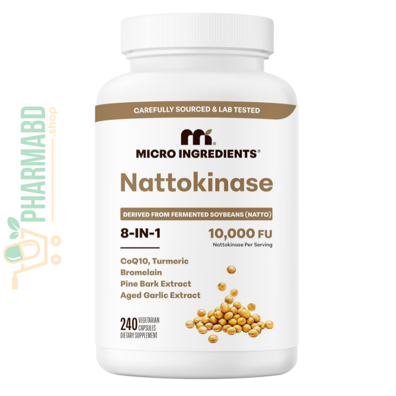 Micro Ingredients Nattokinase 10,000 FU, 240 Veggie Capsules