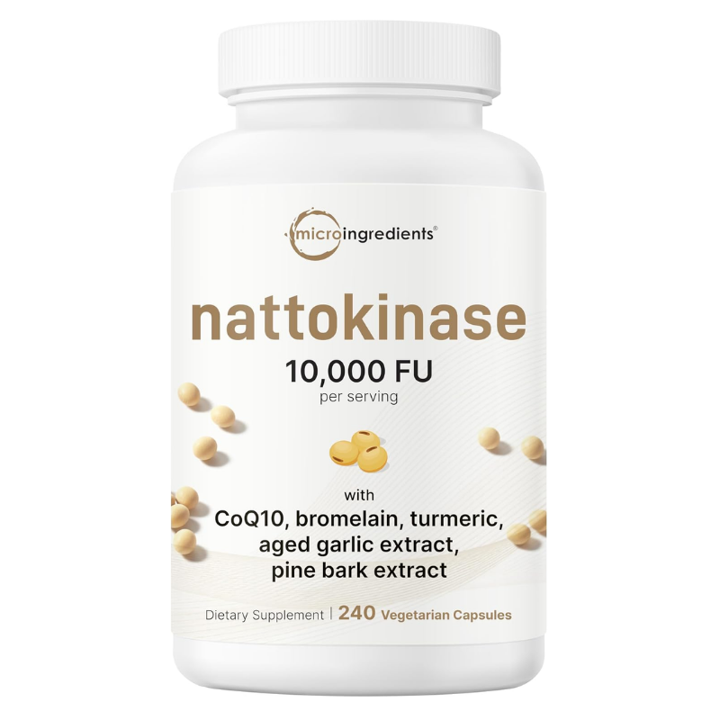 Micro Ingredients Nattokinase 10,000 FU, 240 Veggie Capsules