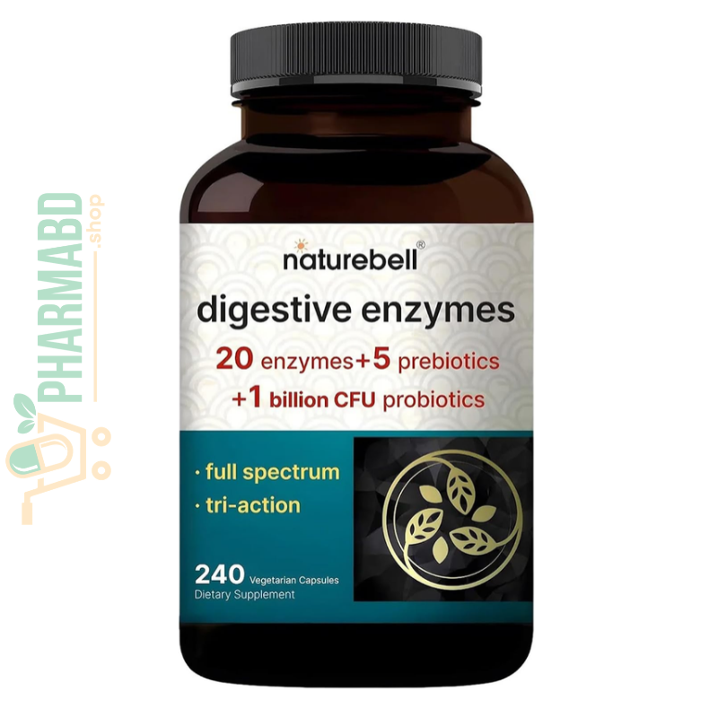 NatureBell Digestive Enzymes, Gut Health Support, 240 Capsules
