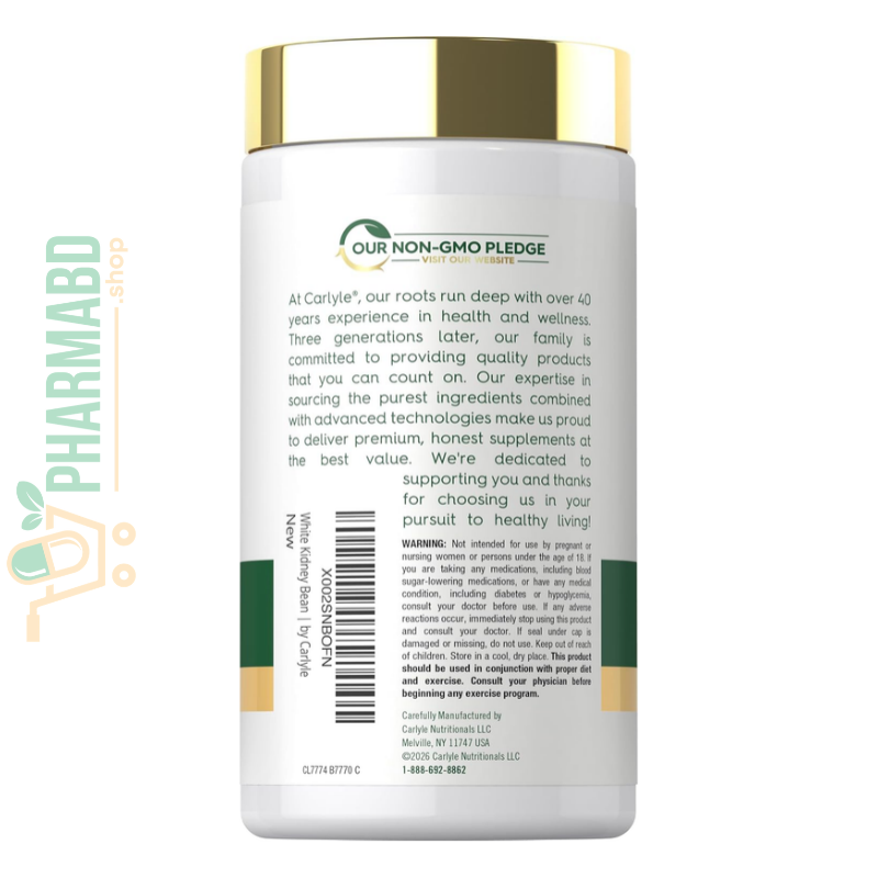 Carlyle White Kidney Bean, 200 Capsules
